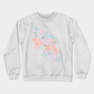 Spring Bloom: A Pastel Floral Pattern Illustration Crewneck Sweatshirt